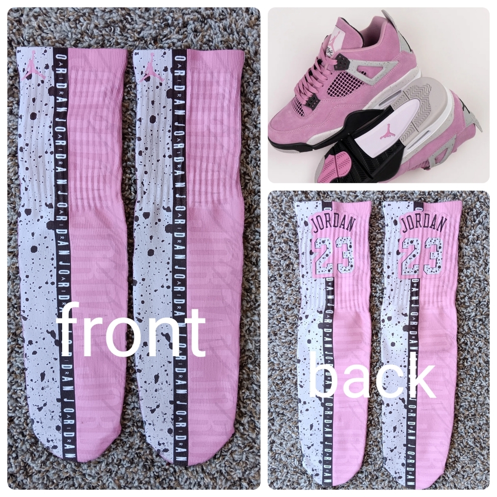 JORDAN 4 ORCHID PINK SOCKS
